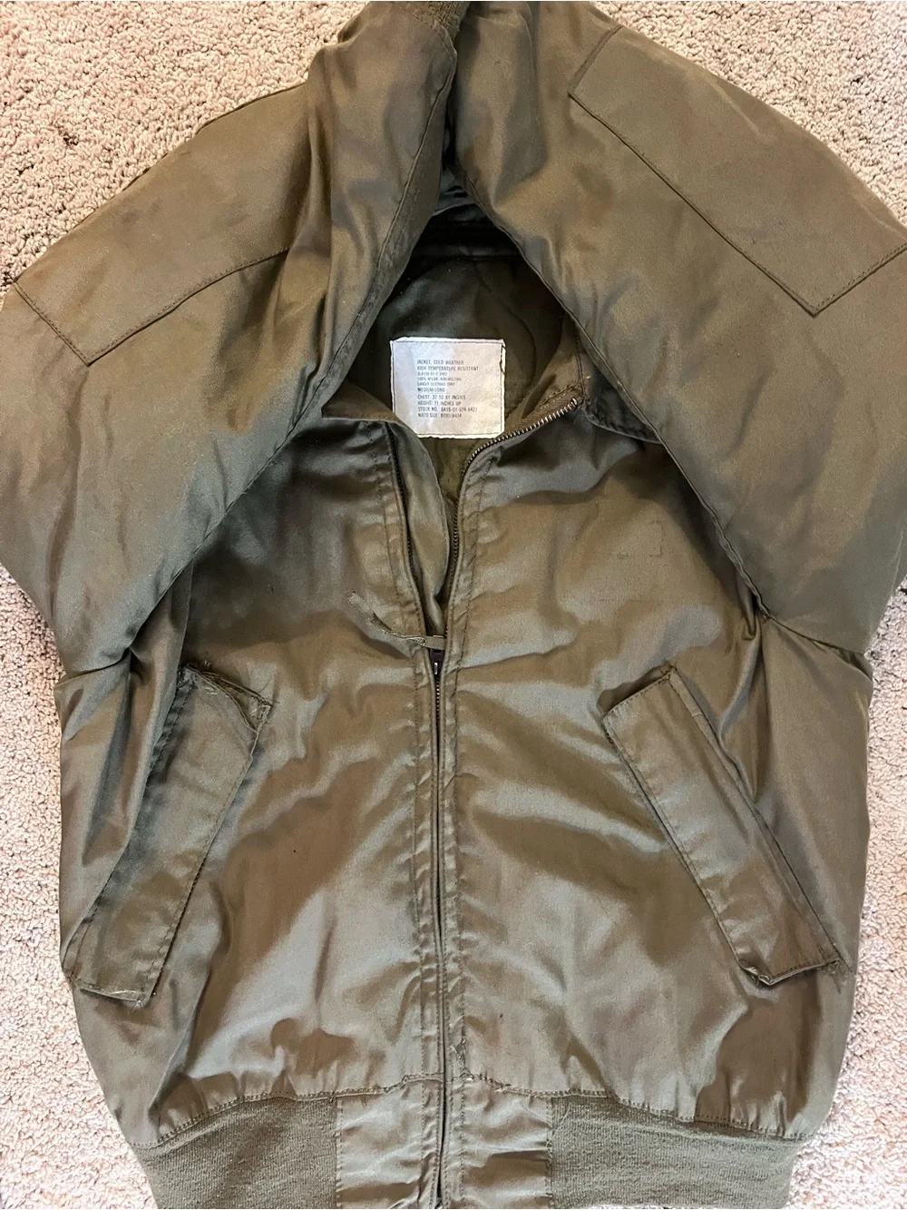 Men's Olive Green Bomber Jacket - Classic Military Style
